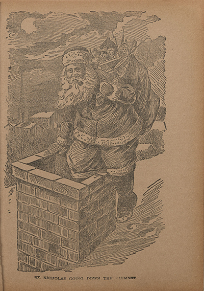 Image of St. Nicholas from 1904 edition of The Night Before Christmas