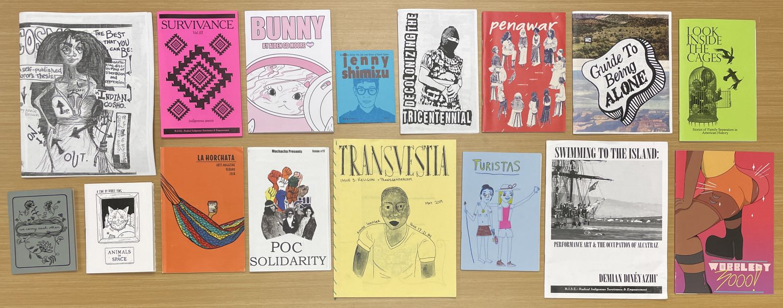 Selected zines from Special Collections' Zine Collection