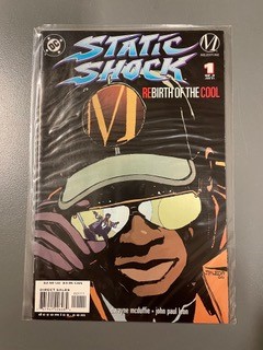 Static Shock: Rebirth of the Cool #1 features the title character as well as DC and Milestone logos.