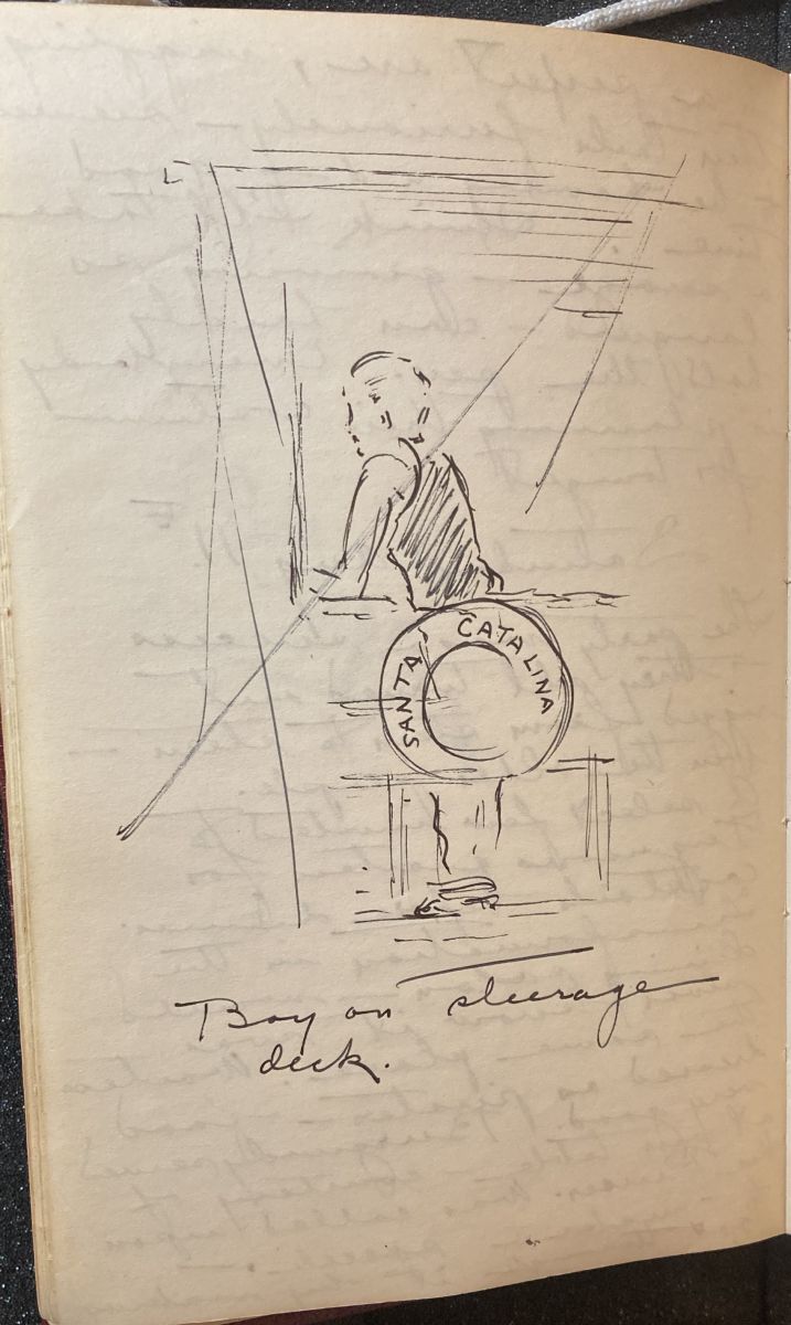 Illustration of boy on steerage deck