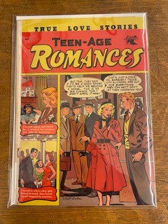 Matt Baker’s signature appears on the cover of Teen-Age Romances #24.