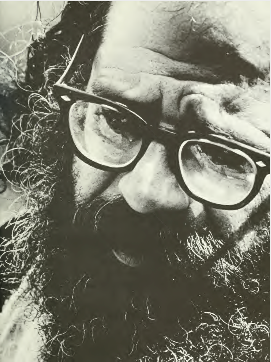 Allen Ginsberg at W&M, 1971 Colonial Echo, vol. 1, p. 95 (Photo by Bruce Nyland)