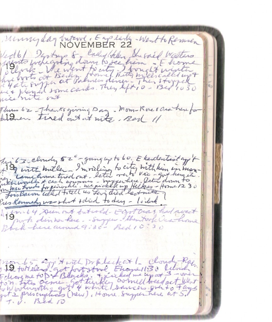 Hester Barrows' Diary, November 22, 1961-1965