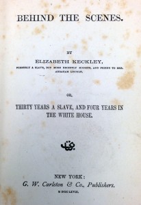 Title Page of Behind The Scenes, 1868