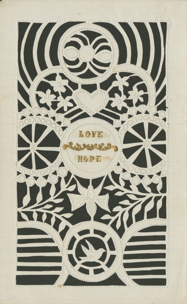 "Love Hope" valentine, circa 1870s 