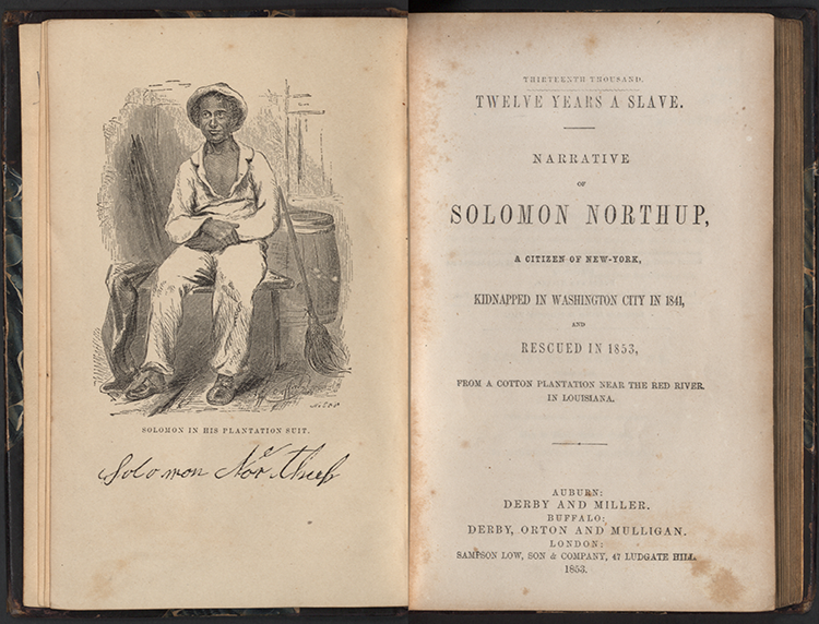 First Edition of Northup's Twelve Years A Slave, 1853
