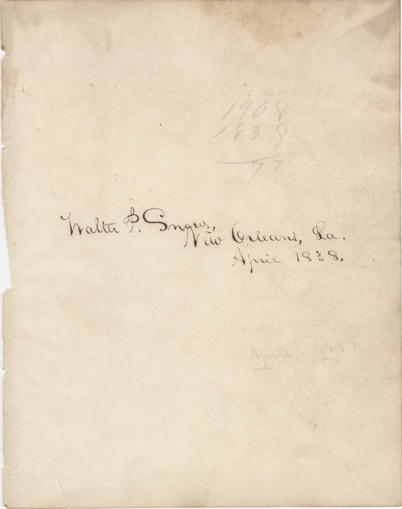 Title page of Captain Walter P. Snow's Commonplace Book, 1831-1848