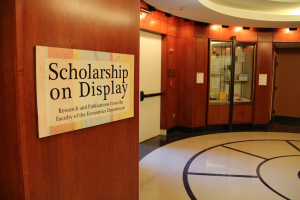 "Scholarship on Display: Economics Department," on display in the Bright Gallery, 2nd Floor Rotunda of Swem Library from December 1, 2014 to September 30, 2015.