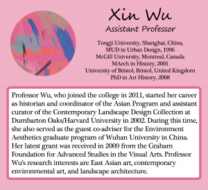 Biographical label for Professor Xin Wu from the Scholarship on Display: Art and Art History.