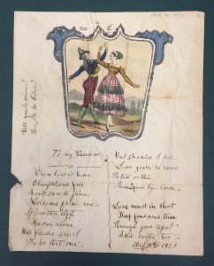 1853 Valentine's Day letter with poetry by Thomas Moore