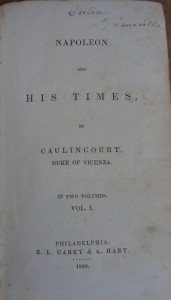 Napoleon and His Times, title page