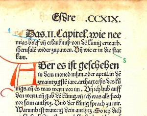 Excerpt from a page of Anton Koberger's Ninth German Bible (Biblia Nona Germanica), Rare Book BS237 1483.