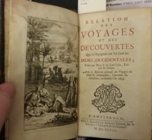 1698 edition of Las Casas, printed in French in Amsterdam (Rare Book F1411 .C437 1698)