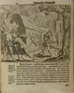 1665 edition of Las Casas, printed in German. No location known, but possibly related to the Latin edition of the previous year, printed in Heidelberg. (Rare Book F1411 .C448) 