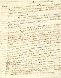 John Marshall to Henry Lee, 11 August 1833. (2017.014 / SC 00134)