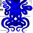 Poster art with illustrated octopus for Premio Casa