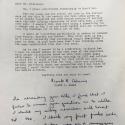 Typed letter from a Frank R. Adams, dated May 1, 1955, addressed to Mr. Dolmetsch. Adams, a contributor to Smart Set, writes about Nathan and Mencken, who he calls "the most amusing characters to work with that I have ever met" and "highly respected and