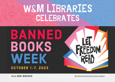 Banned Books Week logo with the phrase, Let Freedom Read