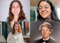 Photos of the four student winners