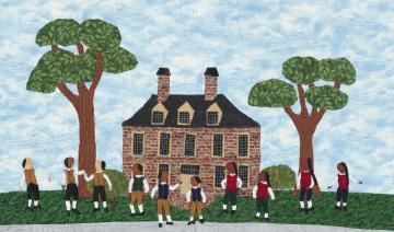The Brafferton School story quilt created in 2022 by Nottoway artist Denise Walters